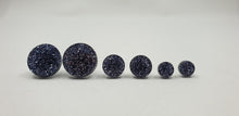 Load image into Gallery viewer, Black/Silver Glitter Round Stud Earrings
