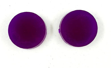Dark Purple Round Stud Earrings