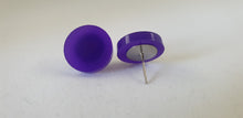 Load image into Gallery viewer, Purple Round Stud Earrings
